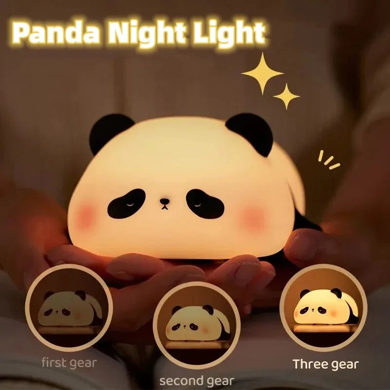 Silicone Panda Night Lamp – Cute LED Bedside Light
