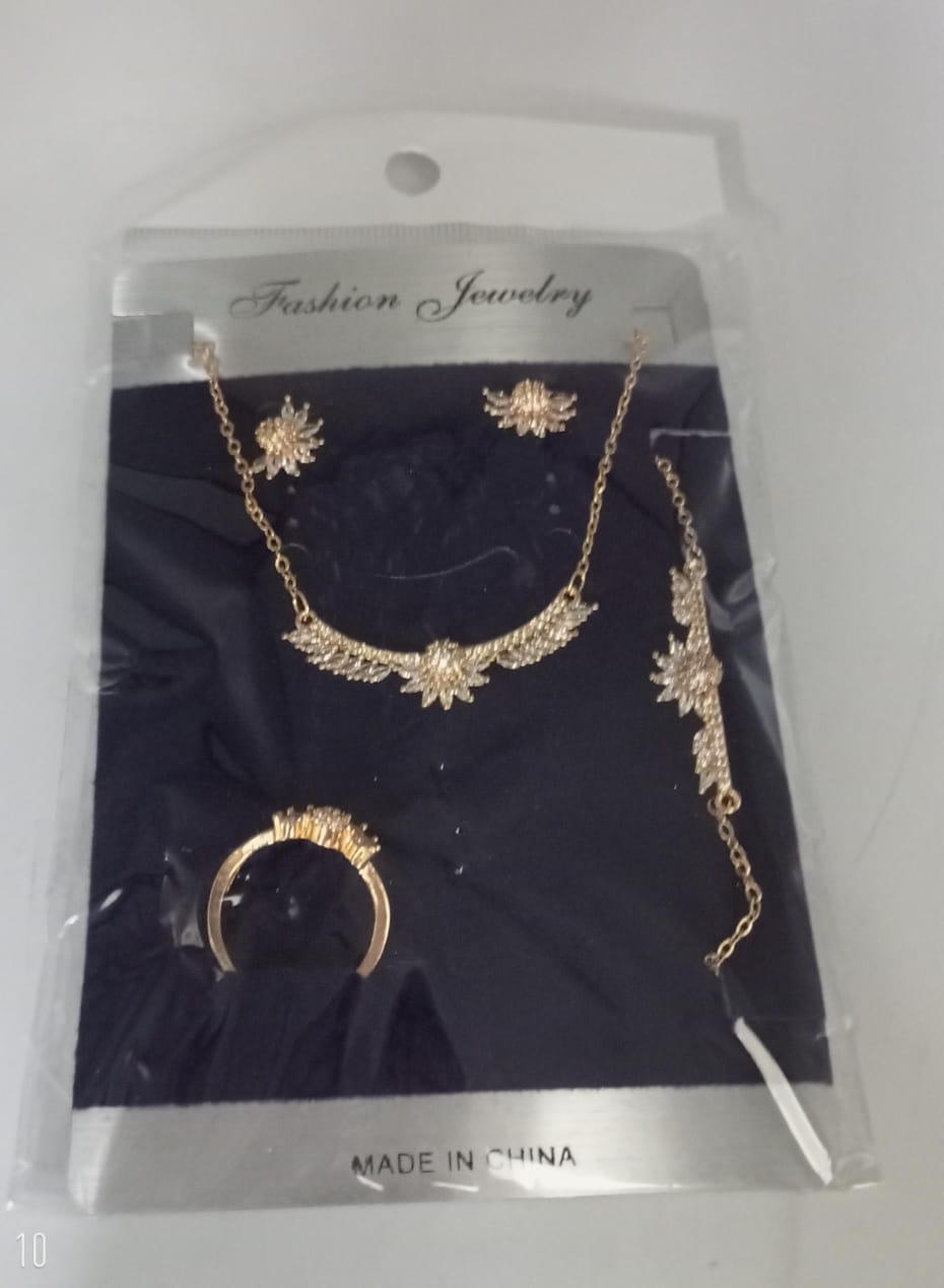 Solitaire Diamond Necklace Set