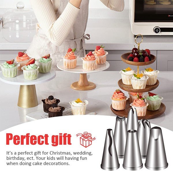 18 In 1 Cake Decorating Stainless Steel Nozzles (18pc)