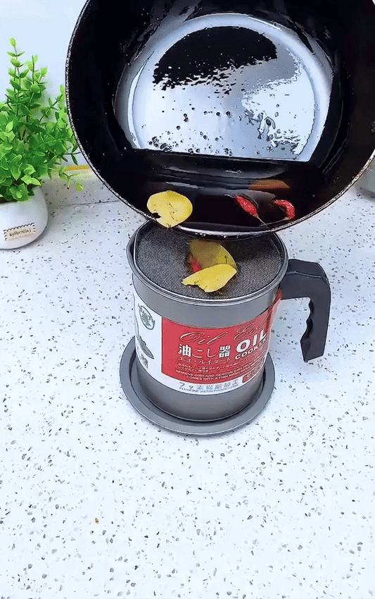 Stainless Steel Oil Filter Pot with Tray