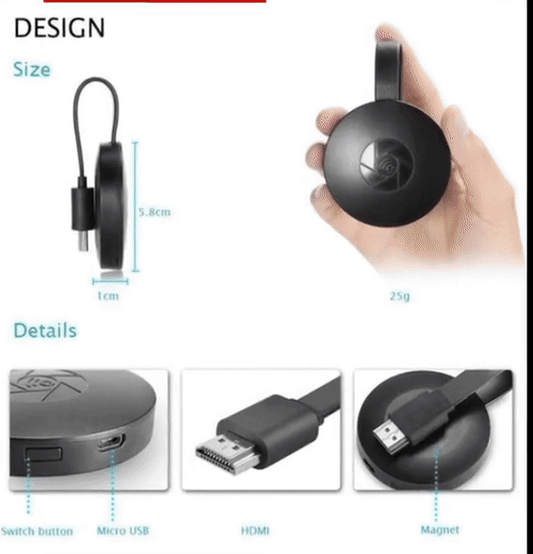 Chrome Cast - 4K HDMI Wireless Display Dongle