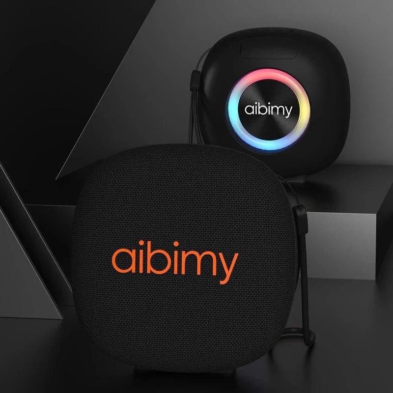 Aibimy - Waterproof Bluetooth Speaker with RGB Ring Light