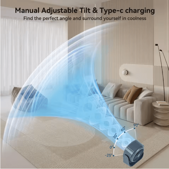 Bladeless Desk Fan with Digital Display