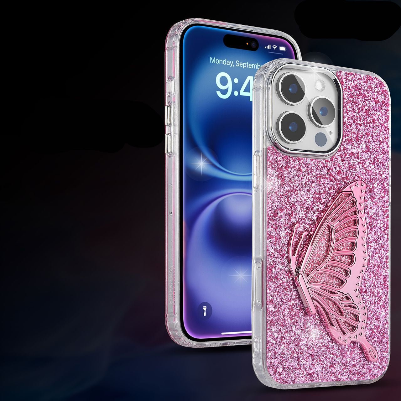Butterfly Glitter Phone Case