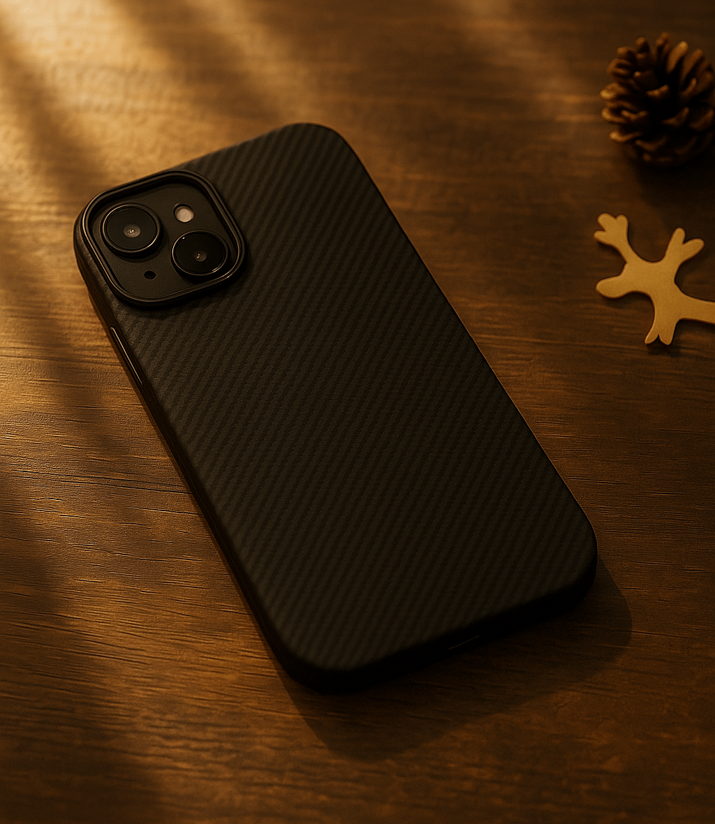 Carbon Weave & Houndstooth Pattern iPhone Case