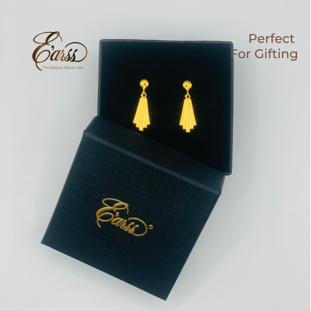 Chandelier Drop Gold Earring | Stainless Steel | 18K Gold Plated