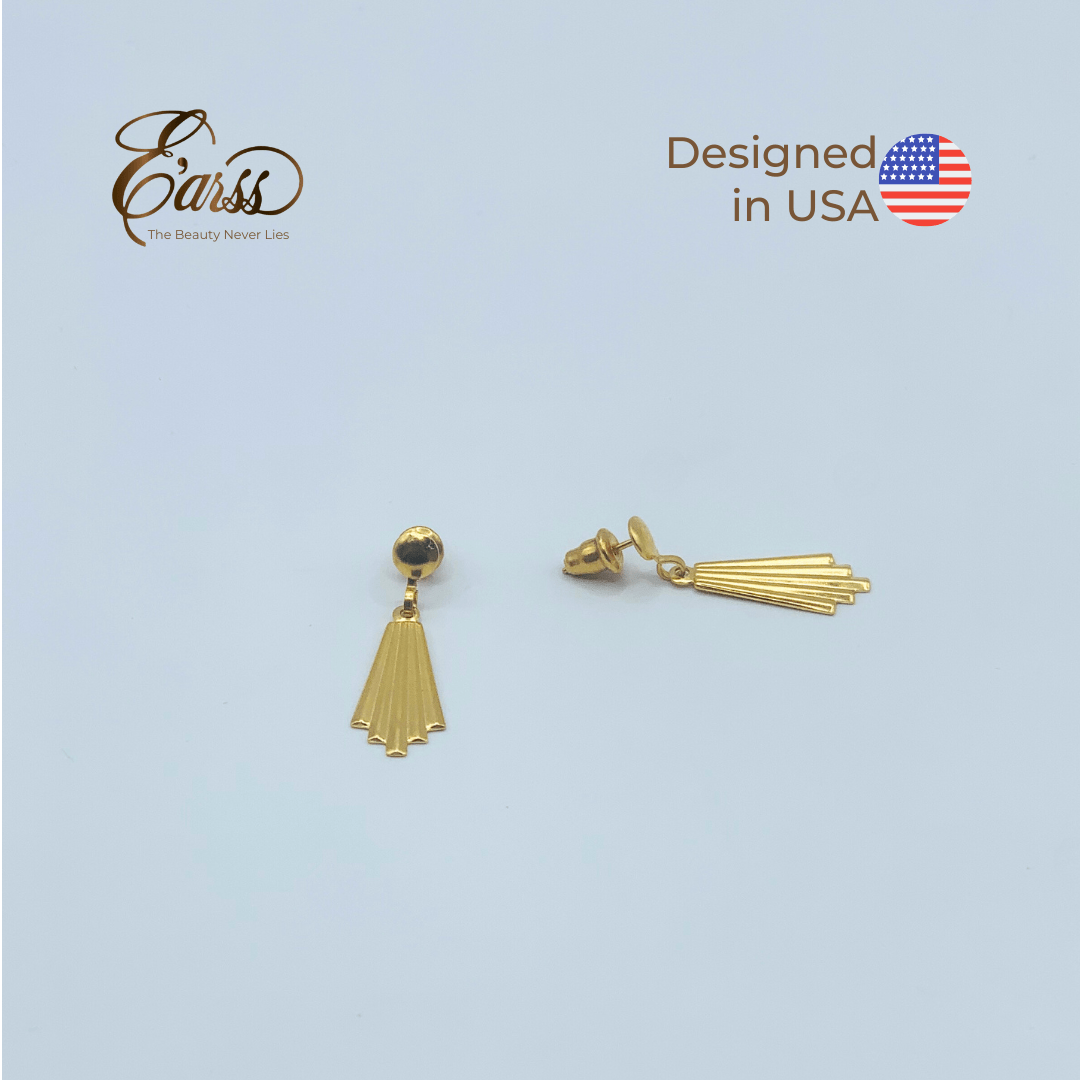 Chandelier Drop Gold Earring | Stainless Steel | 18K Gold Plated