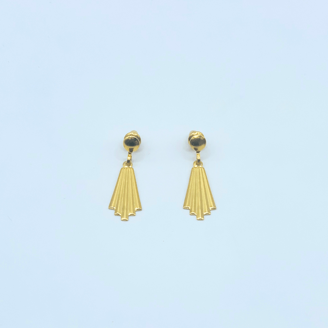 Chandelier Drop Gold Earring | Stainless Steel | 18K Gold Plated