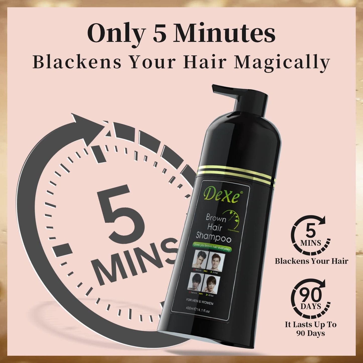 DEXE - Black Hair Color Shampoo (Original)