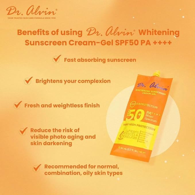 Dr. Alvin - Whitening Sunscreen Cream-Gel SPF 50+ (Original)