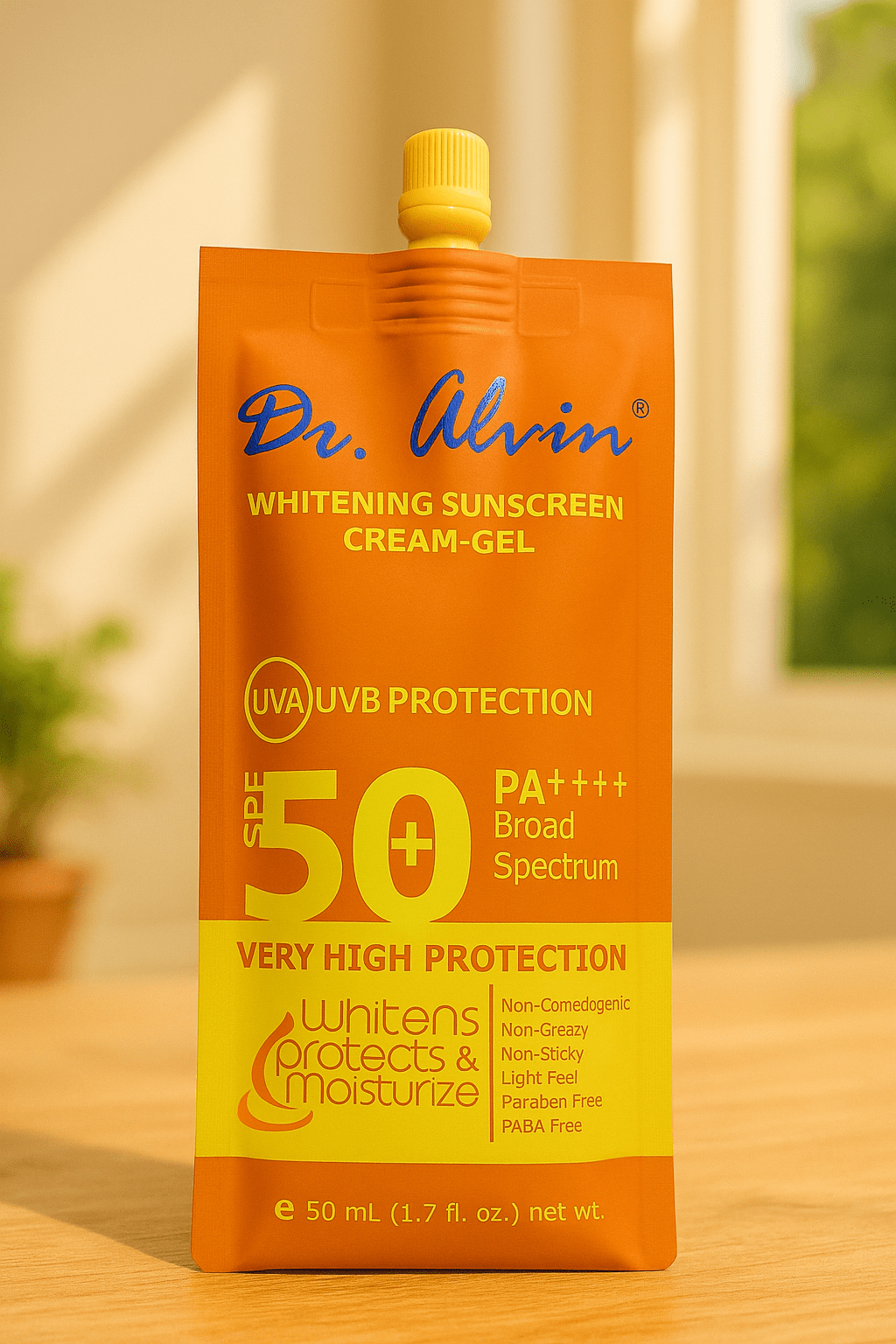 Dr. Alvin - Whitening Sunscreen Cream-Gel SPF 50+ (Original)