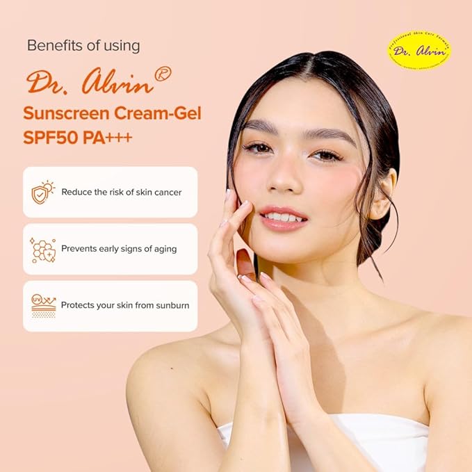 Dr. Alvin - Whitening Sunscreen Cream-Gel SPF 50+ (Original)