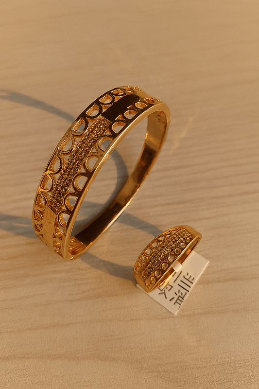 Dual Style Gold-Tone Jewelry Set