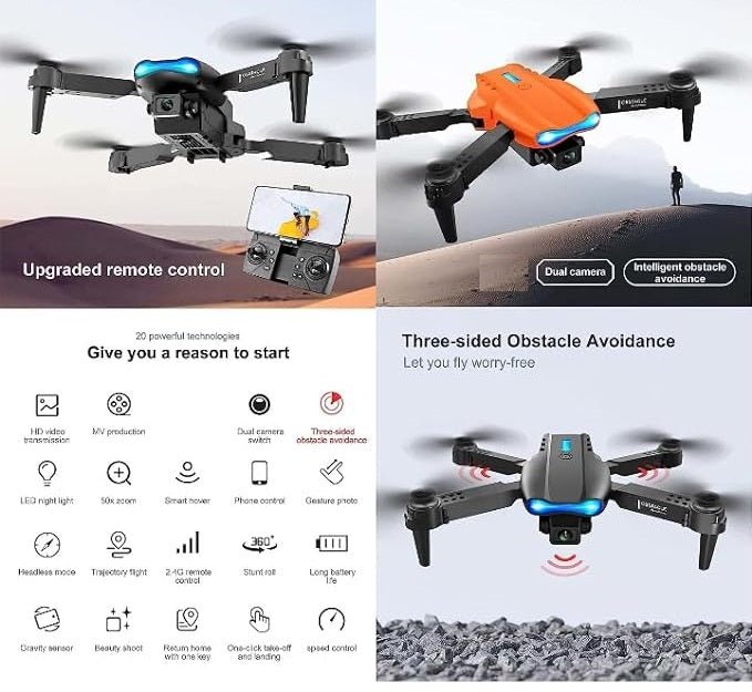 E99 Drone Camera – Foldable HD Quadcopter