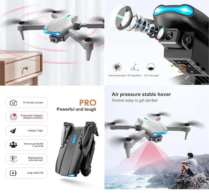 E99 Drone Camera – Foldable HD Quadcopter