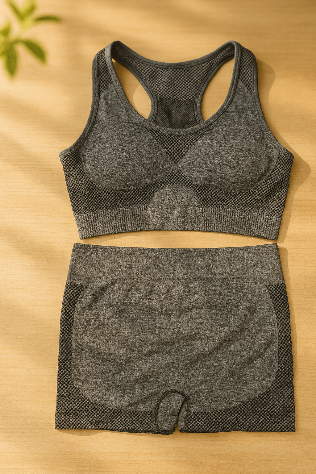 Elastic Peach Yoga Tank Top Set