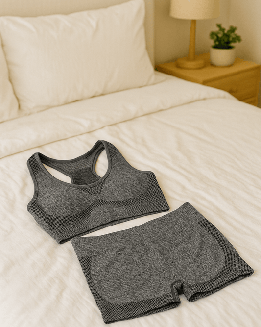 Elastic Peach Yoga Tank Top Set