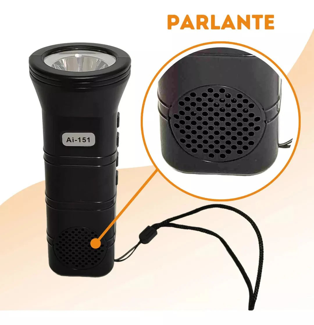 Flashlight Speaker Bluetooth Radio