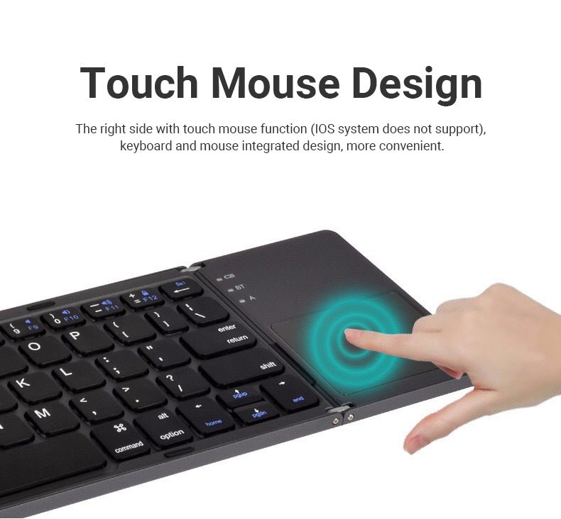 Foldable Bluetooth Keyboard with Touchpad