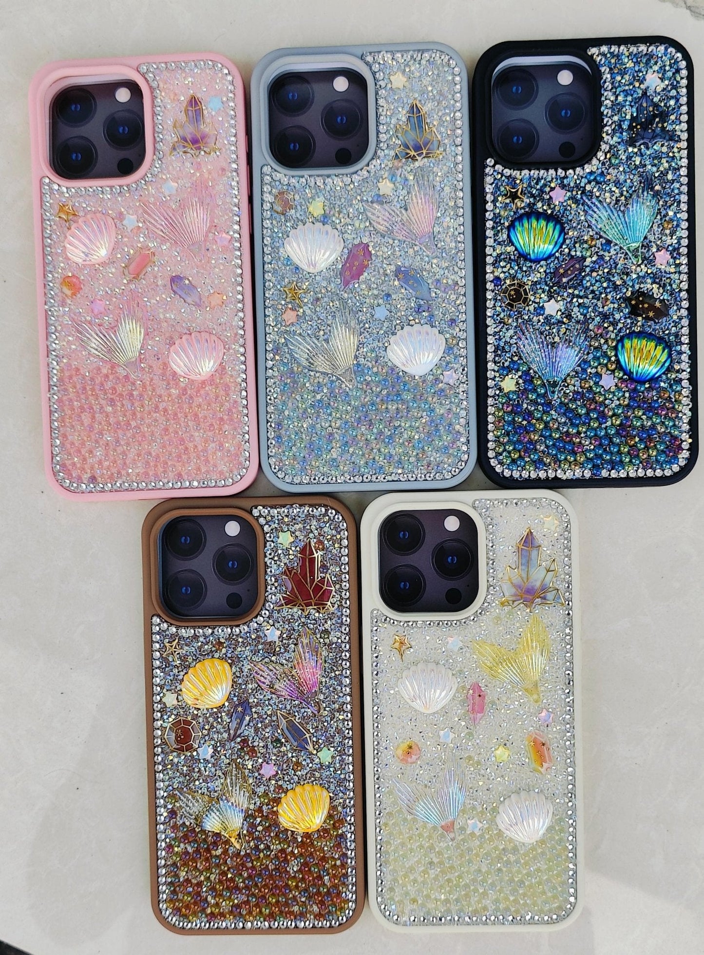 Glitter Seashell Mobile Case
