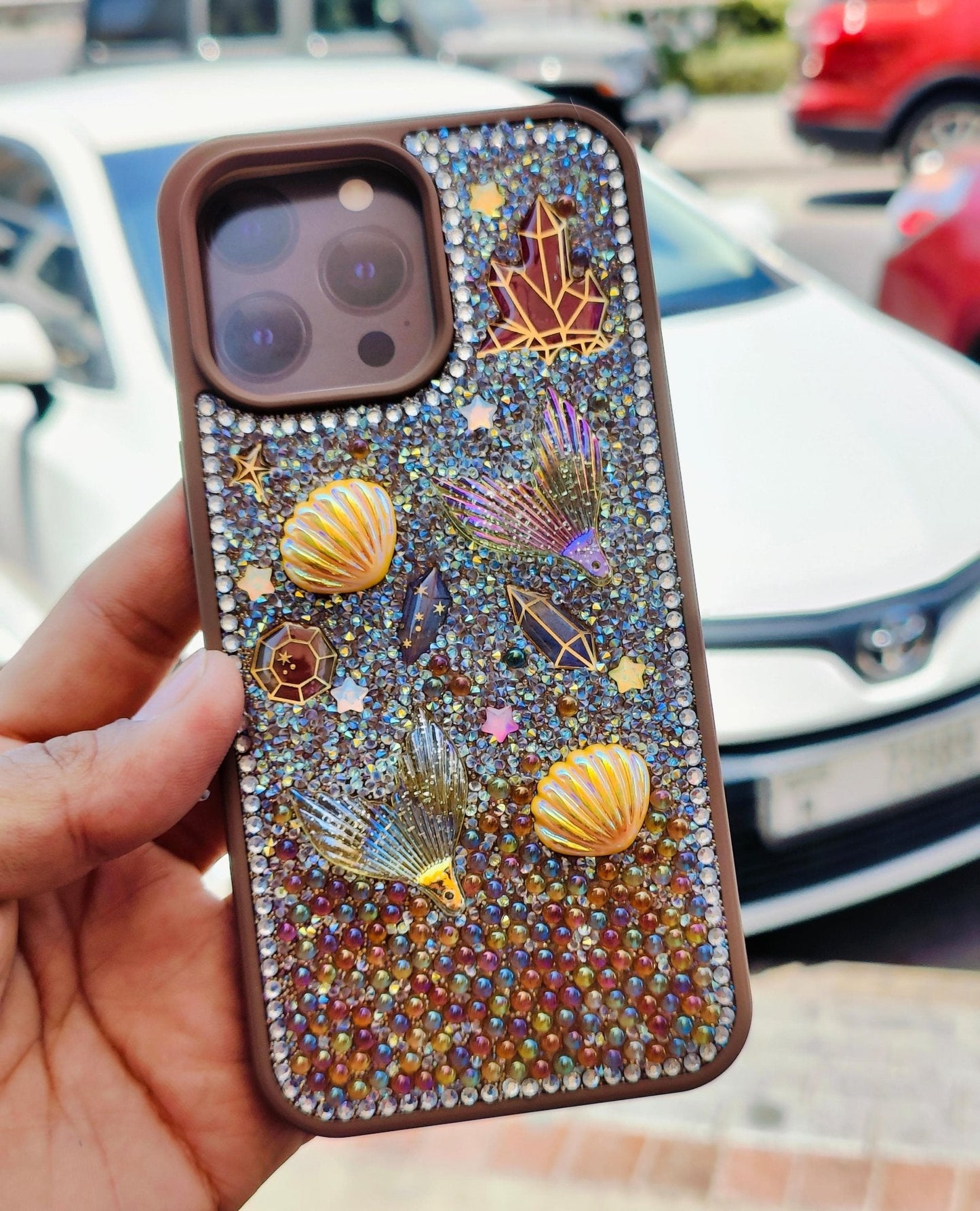 Glitter Seashell Mobile Case