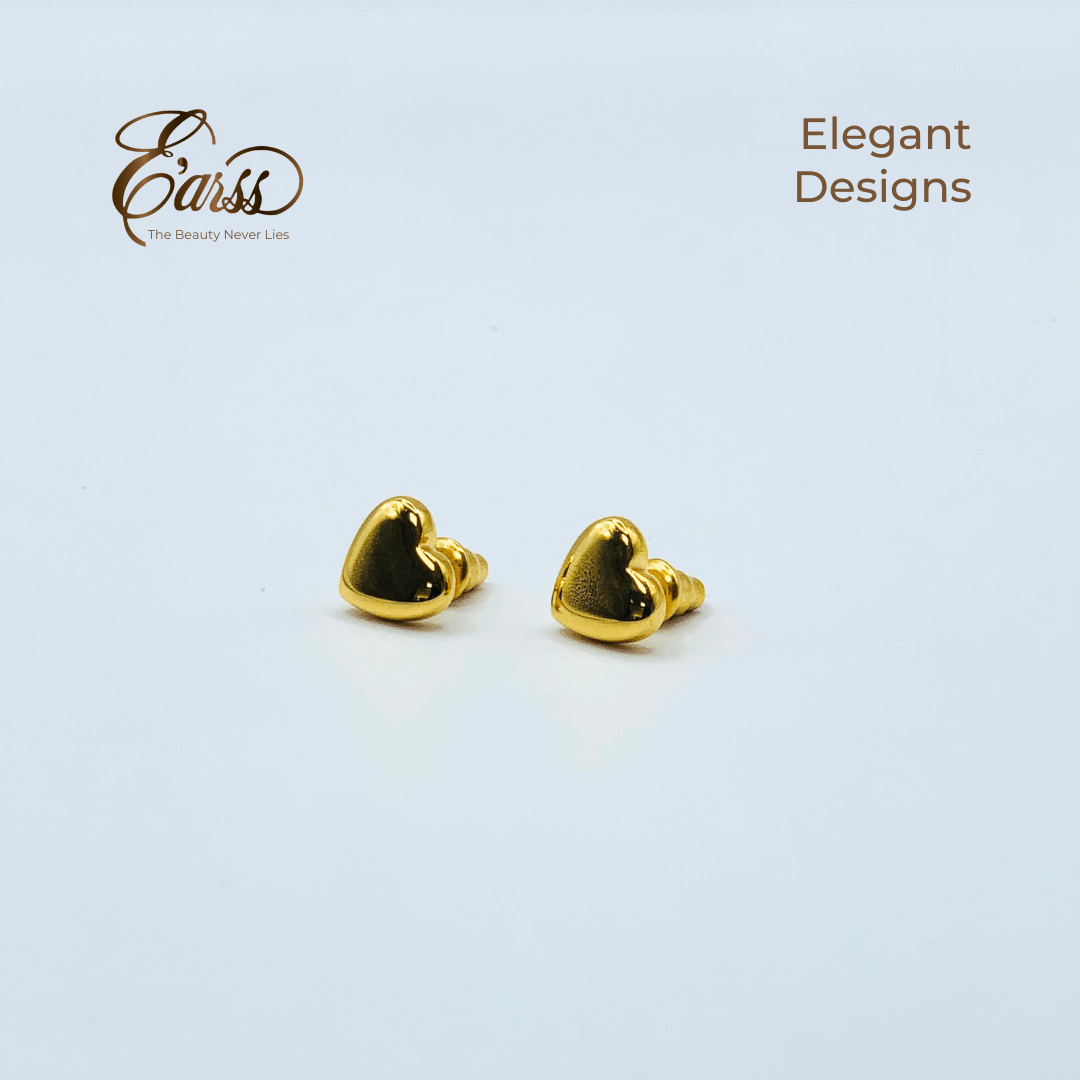 Heart Gold Stud | Stainless Steel | 18K Gold Plated