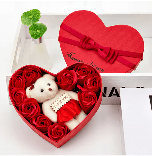 Heart-Shaped Flower Gift Box