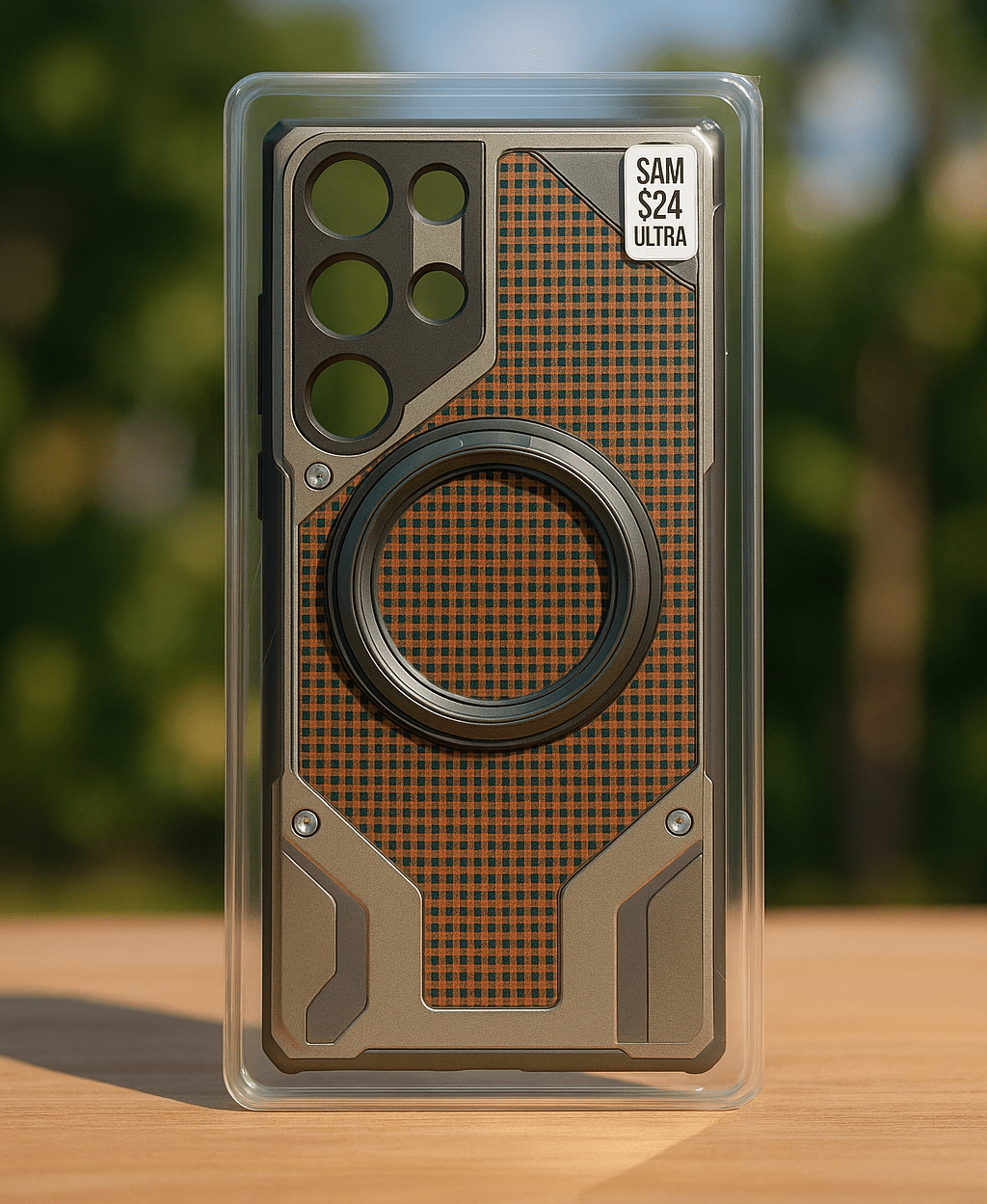 Heavy-Duty Armor Woven Back Case – Magnetic Ring Edition ©