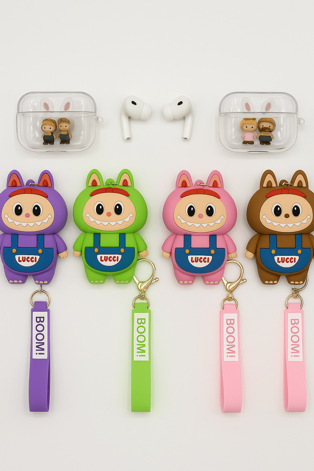 Labubu -  AirPods Case with Keychain Strap