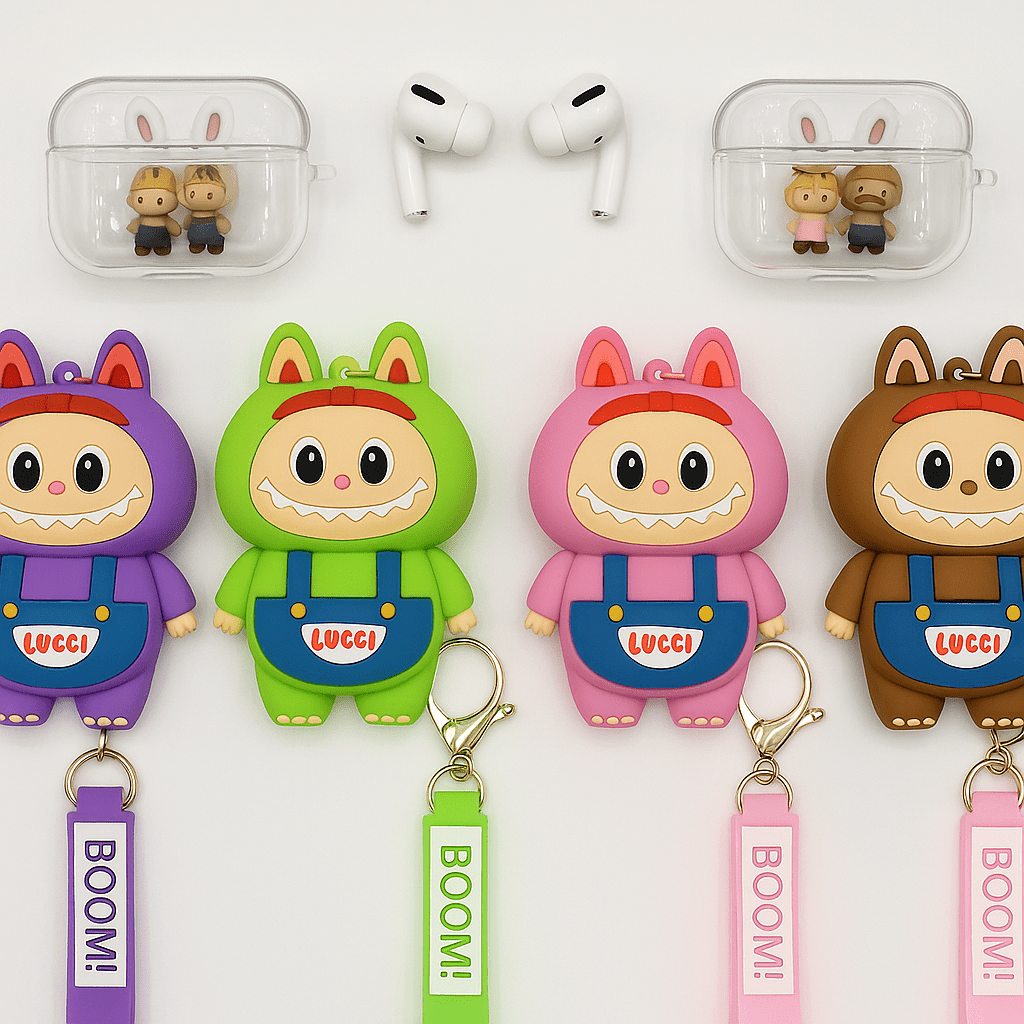 Labubu -  AirPods Case with Keychain Strap