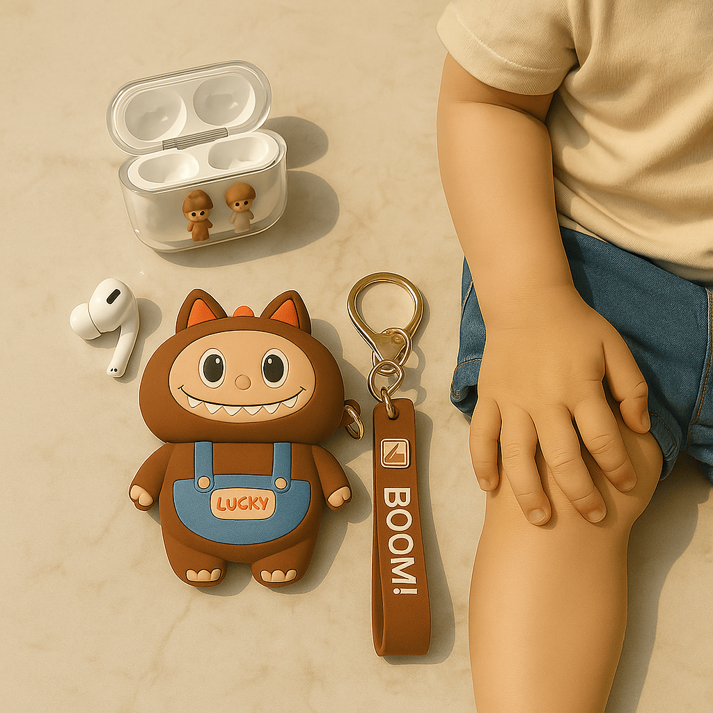 Labubu -  AirPods Case with Keychain Strap