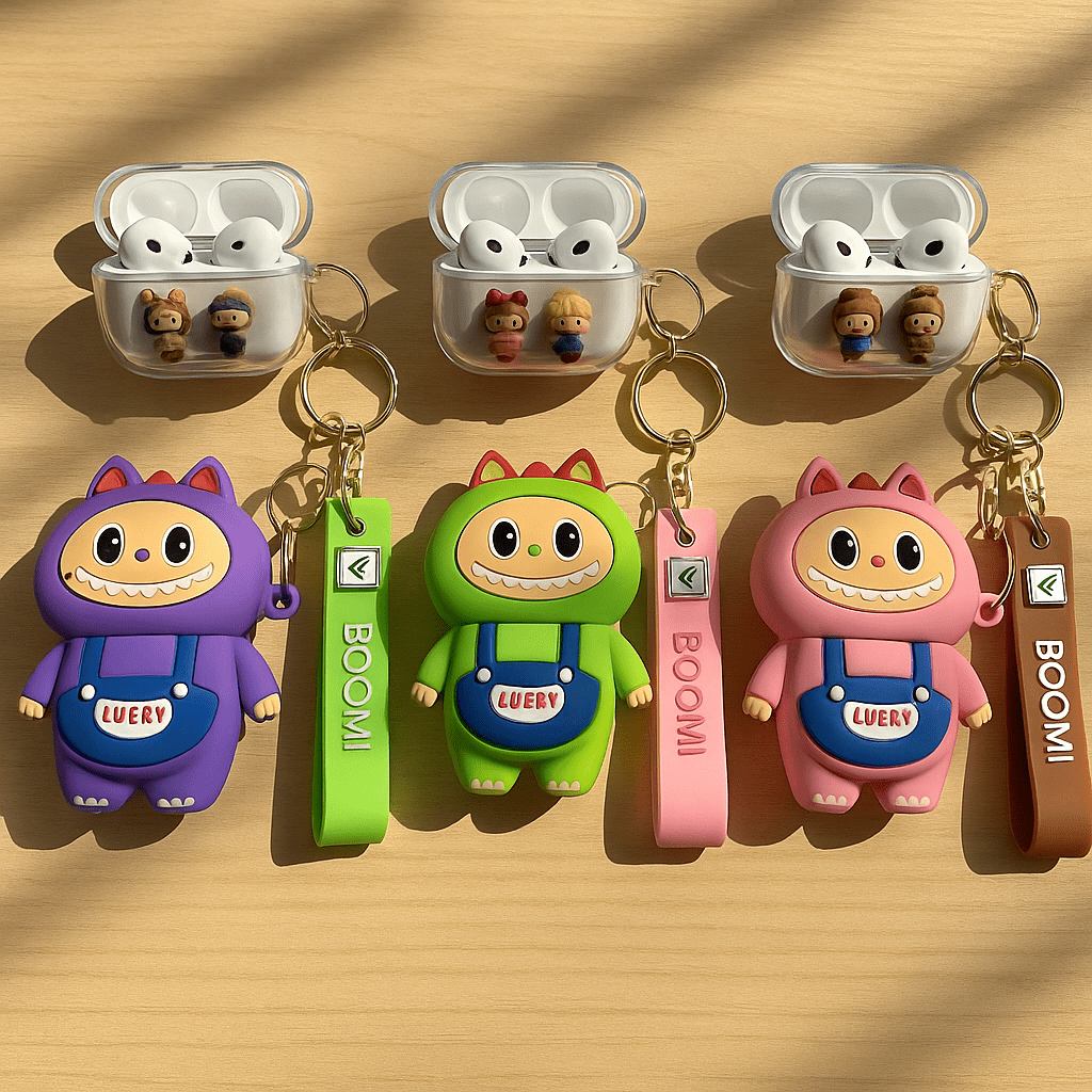 Labubu -  AirPods Case with Keychain Strap