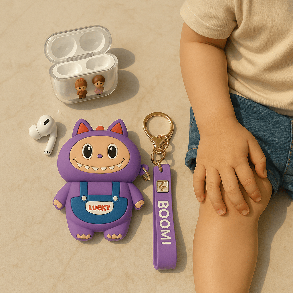 Labubu -  AirPods Case with Keychain Strap
