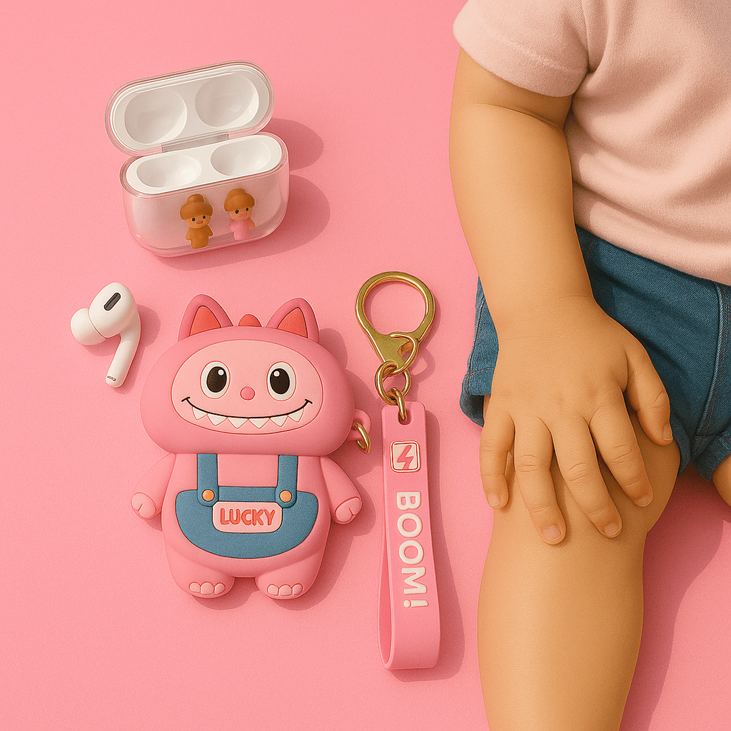 Labubu -  AirPods Case with Keychain Strap