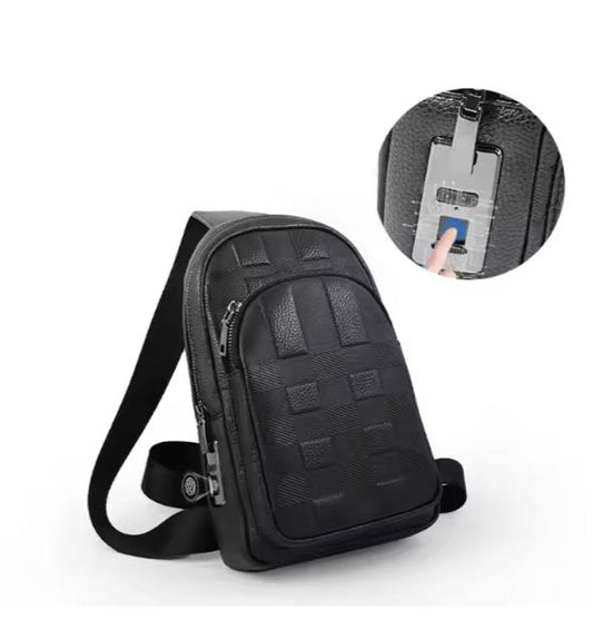 Leather Chest Bag With Sensor Lock ©