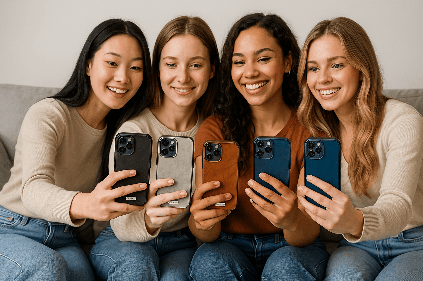 Leather-Texture Protective iPhone Case