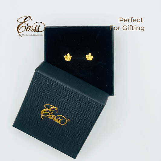 Maple Leaf Gold Earring | Stainless Steel | 18K Gold Plated