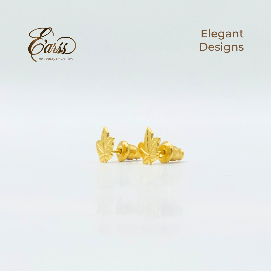 Maple Leaf Gold Earring | Stainless Steel | 18K Gold Plated