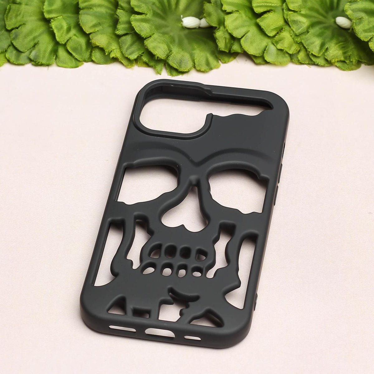 Matte Black Skeleton Phone Case
