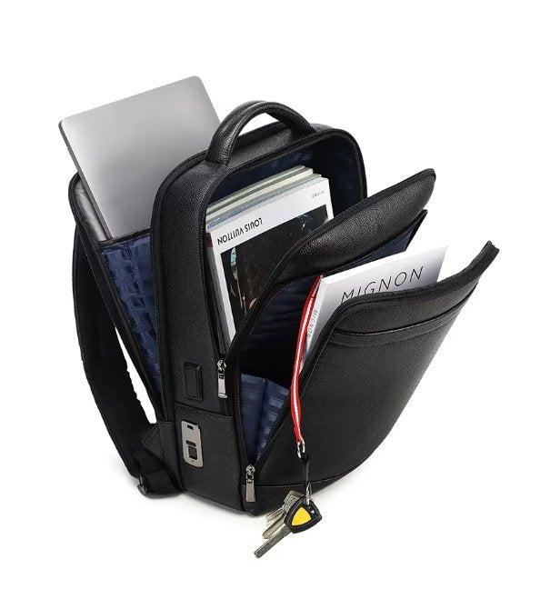 New Leather Bag With Fingerprint Lock ©