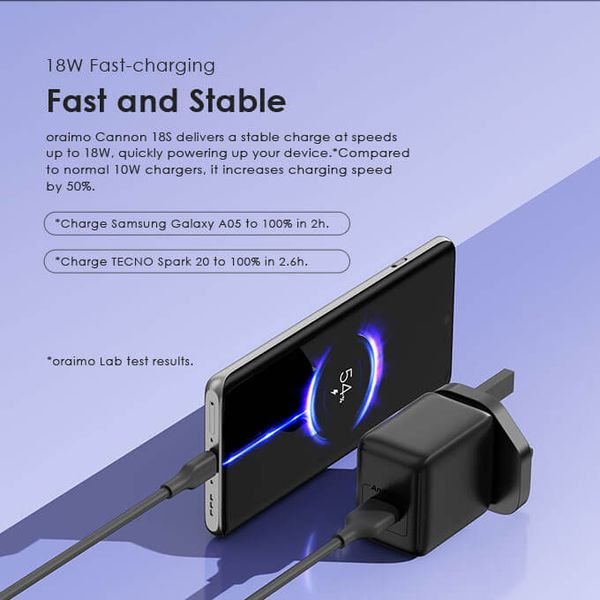 Oraimo - Cannon Wall Charger (Original)