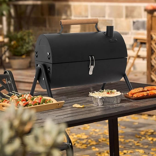 Portable Iron BBQ Grill With Hob ©