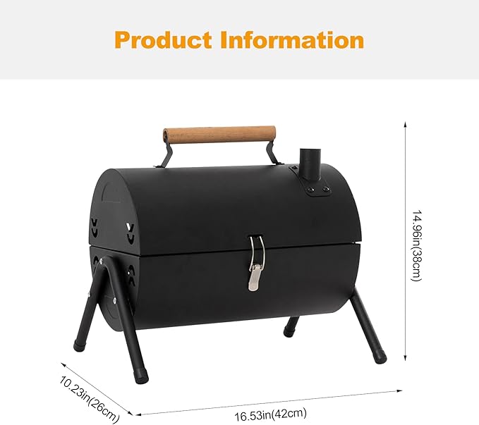 Portable Iron BBQ Grill With Hob ©