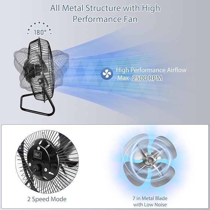 Portable Metal Floor Fan ©