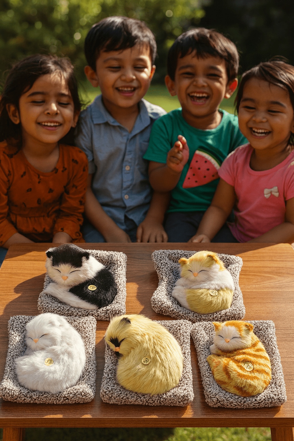 Sleeping Cat Plush Toy with Sound