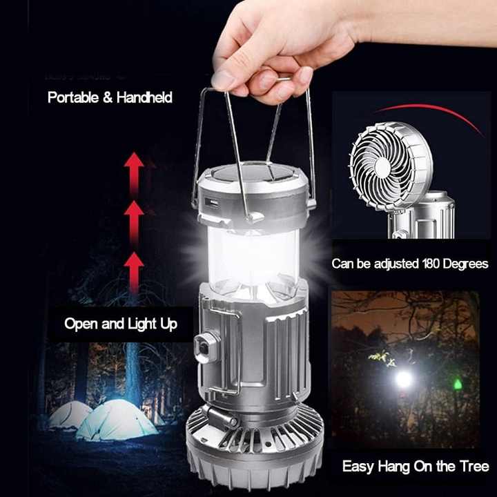 Solar Charging Light With Fan (GSH-9399)