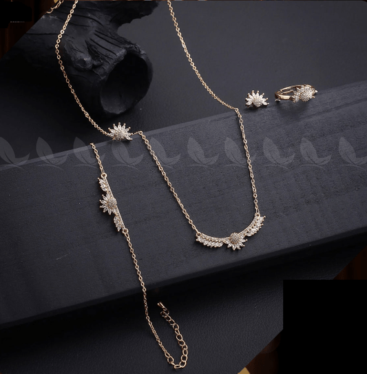 Solitaire Diamond Necklace Set