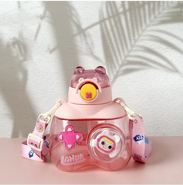 Square Straw Water Bottle