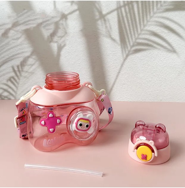 Square Straw Water Bottle