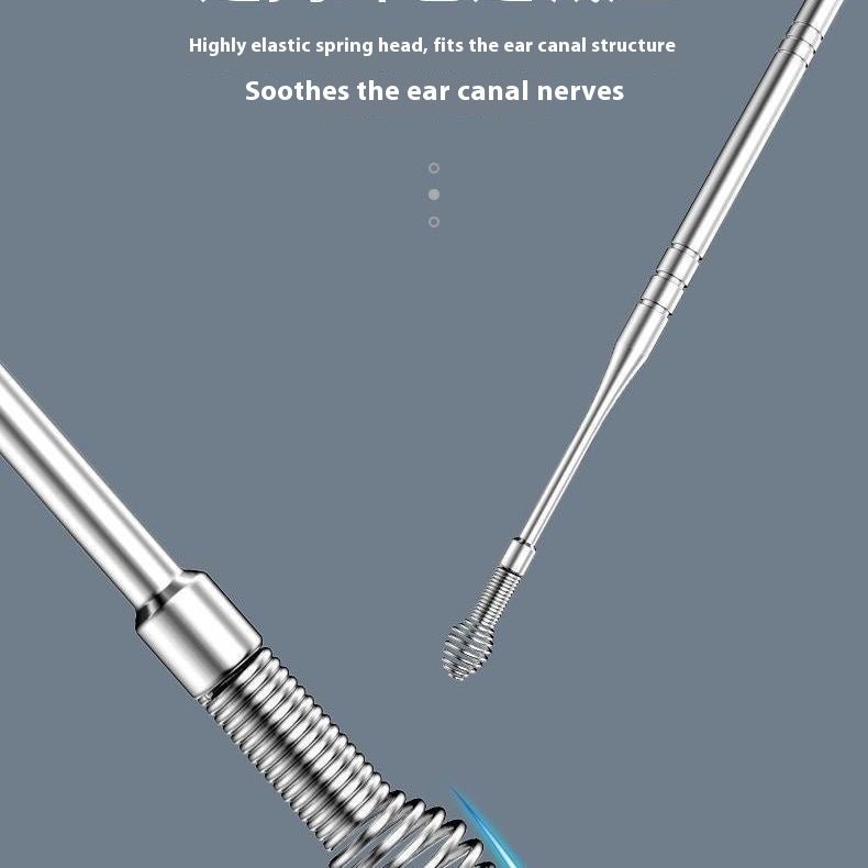 Stainless Steel Ear Pick Set with Keychain Case